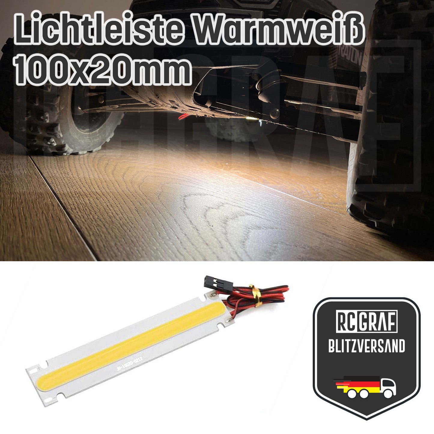 LED Lichtleiste in Warmweiß 100x20mm