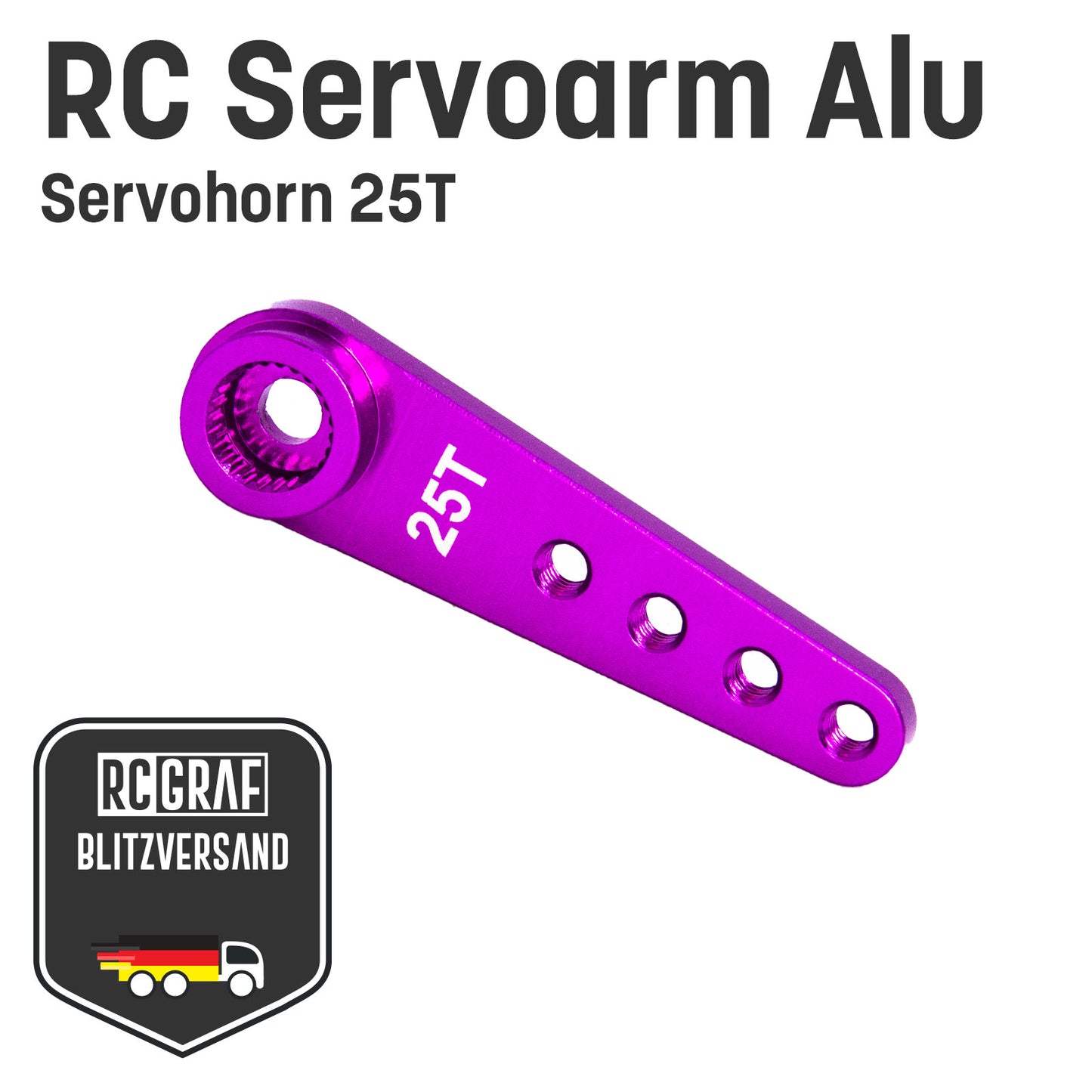 25T Servoarm Servohorn Servohebel Crank aus Aluminium