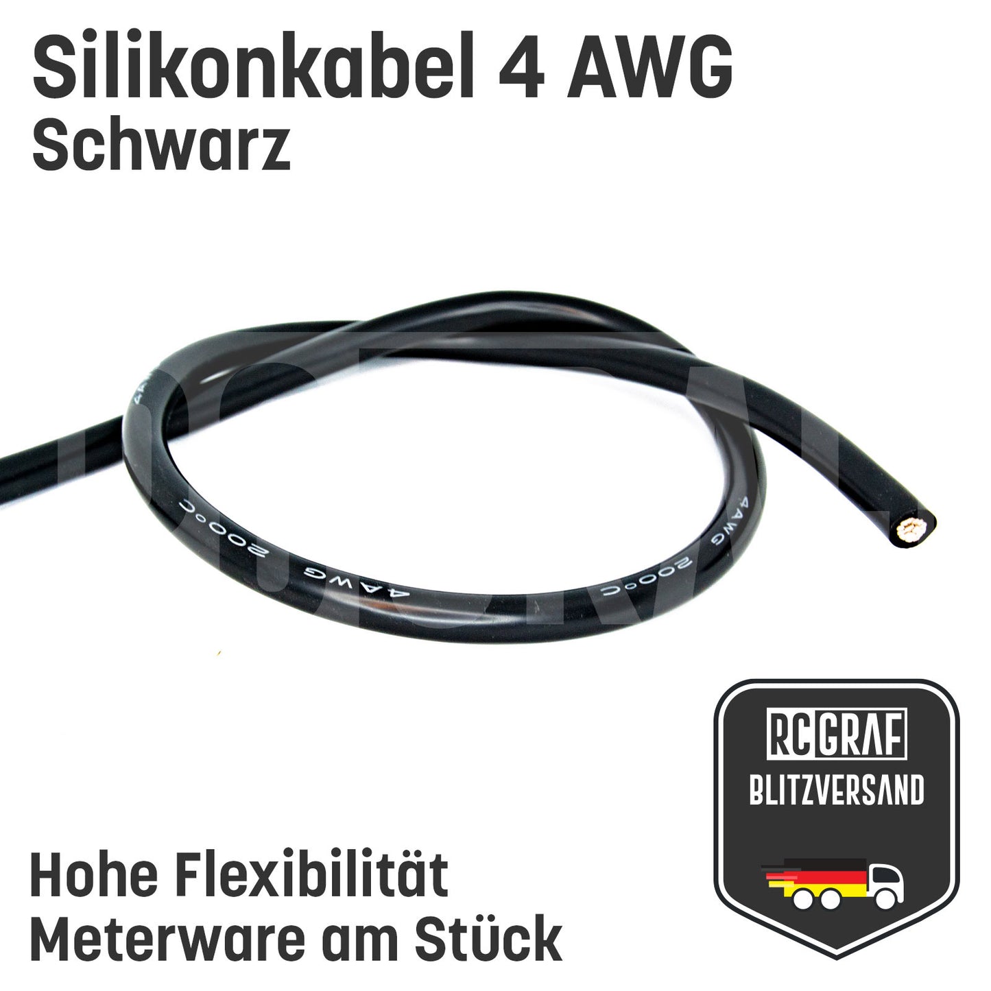 4 AWG Silikonkabel hoch flexibel verzinntes Kupfer