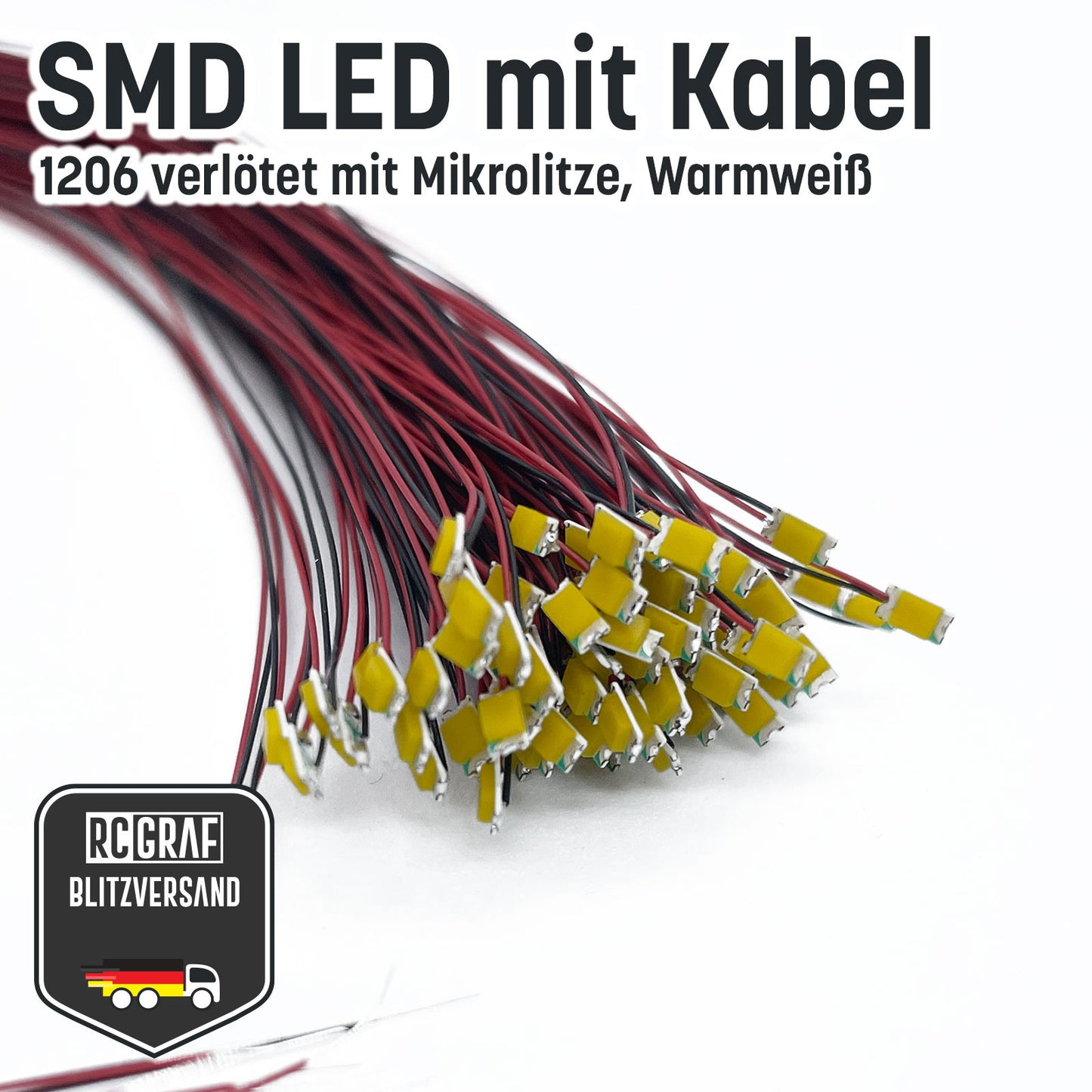 SMD LED 1206 Microlitze 30cm verlötet