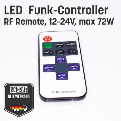 Mini LED Funk-Controller Dimmer Schalter mit Fernbedienung