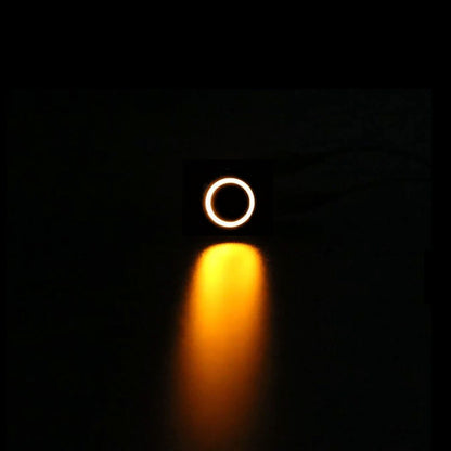 Schwarzer Metall Drucktaster inkl. Sockel für KFZ mit LED 16mm 19mm 22mm IP65