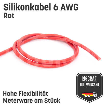 6 AWG Silikonkabel hoch flexibel verzinntes Kupfer