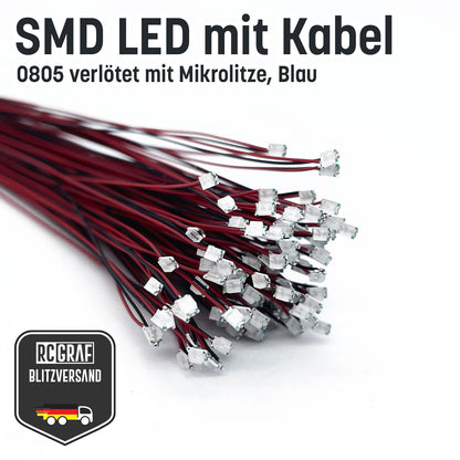 SMD LED 0805 Microlitze 30cm verlötet