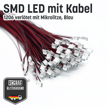 SMD LED 1206 Microlitze 30cm verlötet