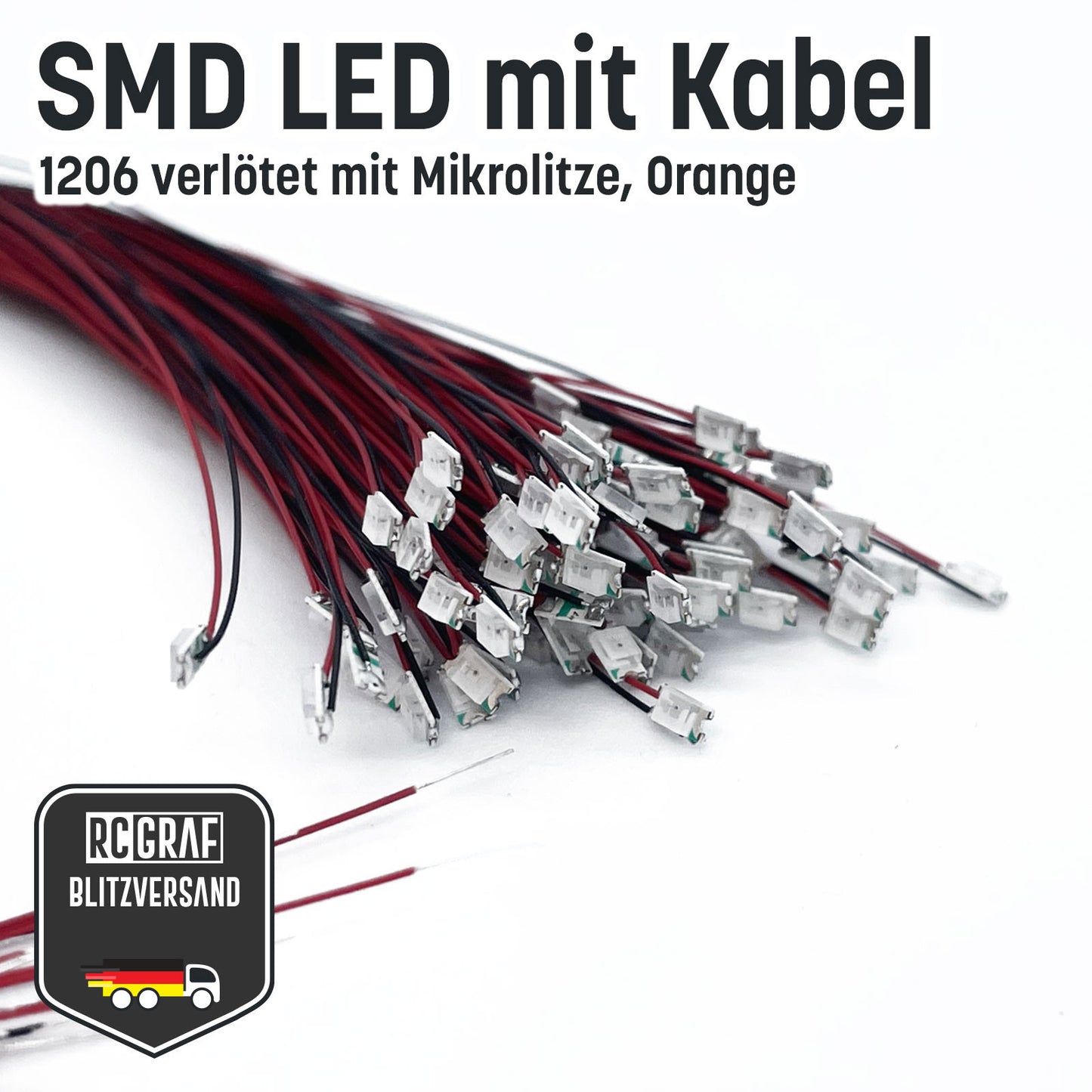 SMD LED 1206 Microlitze 30cm verlötet