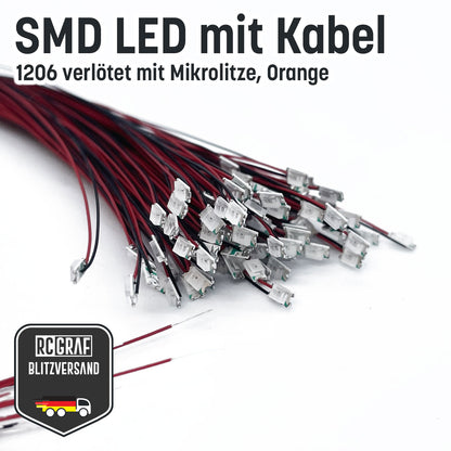 SMD LED 1206 Microlitze 30cm verlötet