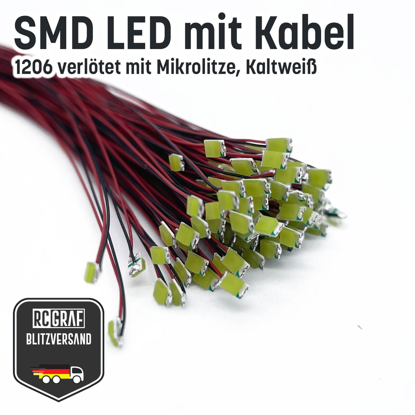 SMD LED 1206 Microlitze 30cm verlötet