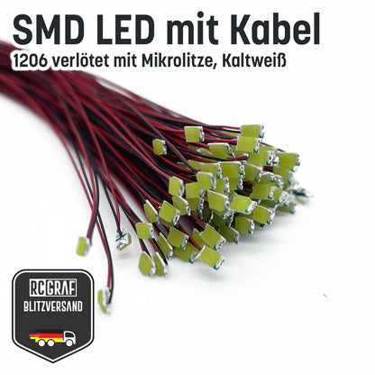 SMD LED 1206 Microlitze 30cm verlötet