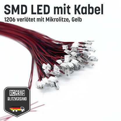 SMD LED 1206 Microlitze 30cm verlötet